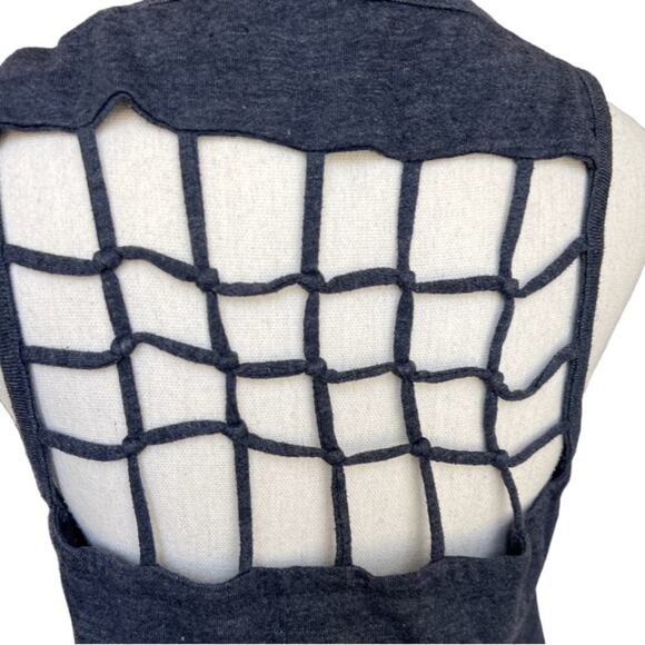 chaser navy blue mini dress Cover up summer crochet boho everyday preppy - Picture 3 of 6